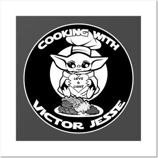 Cooking with Victor Jesse (B&W) Posters and Art